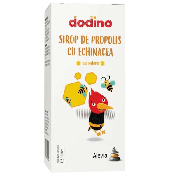 Sirop de propolis cu Echinacea si miere Dodino, 150ml, Alevia